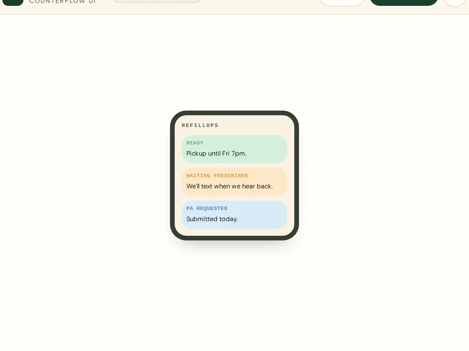 Patient Updates module — two-way SMS threads